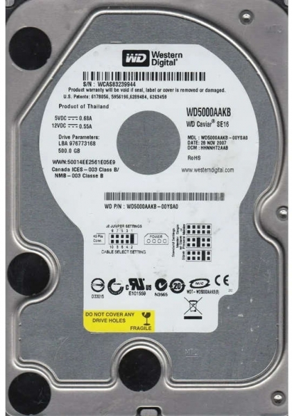 WD WD5000AAKB HDD