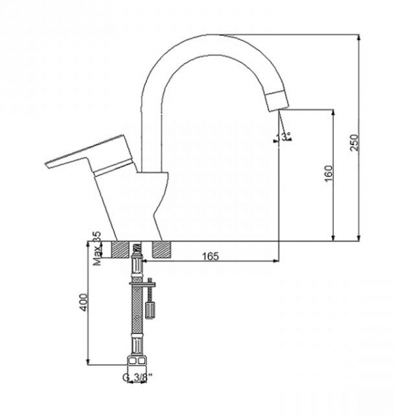Newarc Energy 891731 Lavabo Bataryası