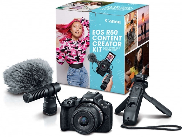 Canon EOS R50 Content Creator Kit Aynasız Fotoğraf Makinesi