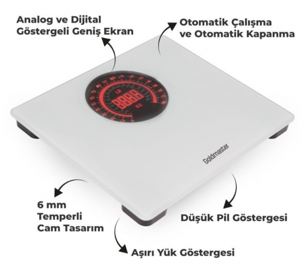 Goldmaster Prodiet Dijital Banyo Tartısı