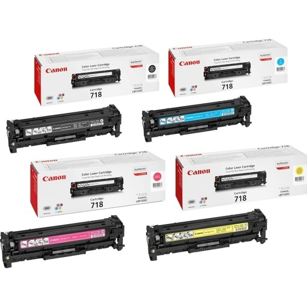 Canon CRG-718 Toner (Siyah / Sarı / Mavi / Kırmızı)
