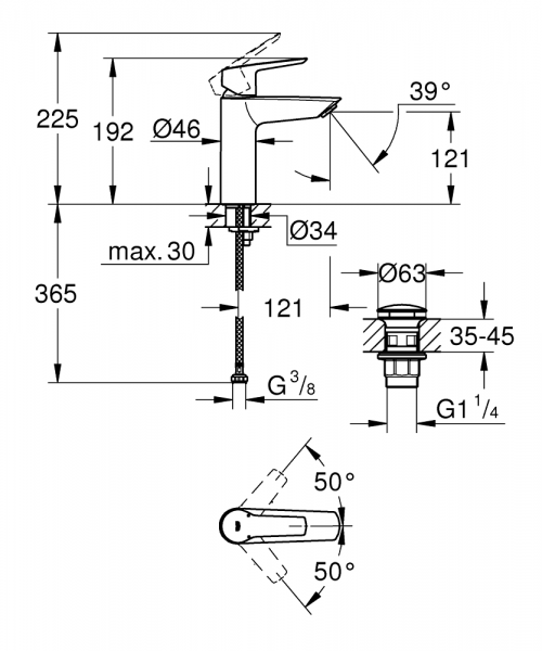 Grohe Start QuickFix M 235752432 Lavabo Bataryası