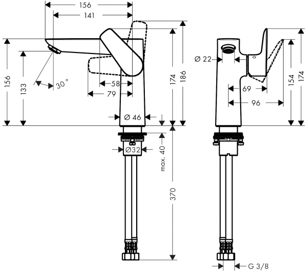 Hansgrohe Talis E 71755000 Lavabo Bataryası