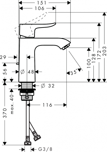 Hansgrohe Metris 31080000 Lavabo Bataryası