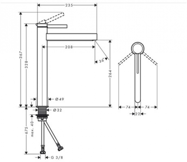 Hansgrohe Finoris 76070000 Lavabo Bataryası