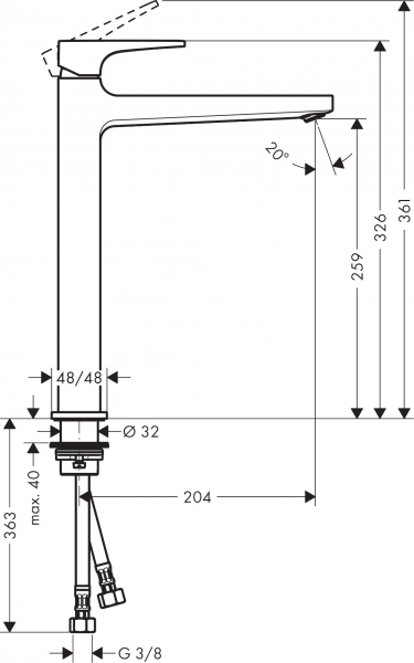 Hansgrohe Metropol 32512000 Lavabo Bataryası