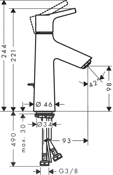 Hansgrohe Talis S 72020000 Lavabo Bataryası
