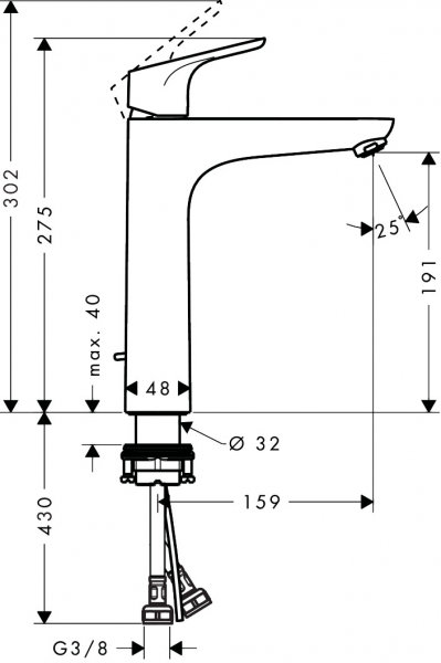 Hansgrohe Focus 31608000 Lavabo Bataryası