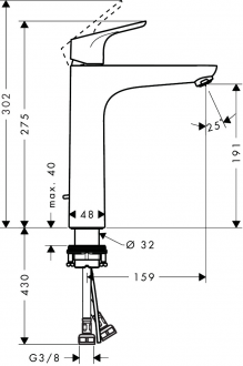 Hansgrohe Focus 31608000 Lavabo Bataryası