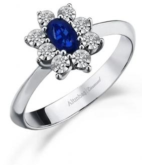 Altınbaş ESD798-14K 0.04 Karat Pırlanta Yüzük