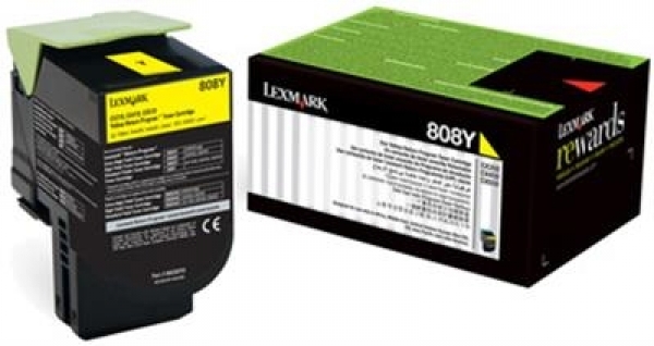 Lexmark 80C80Y0 Toner (Sarı)