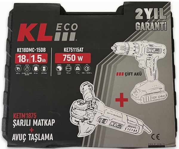 KL ECO KLECO KETM1875 Akülü Matkap