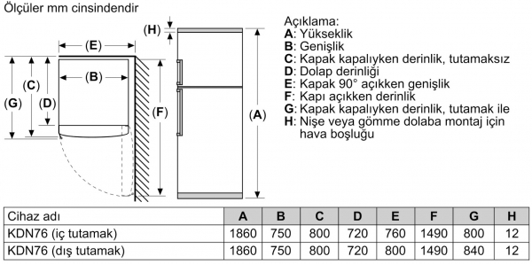 Profilo BD2076WEXN Buzdolabı