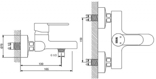 Newarc Domino 971511B Banyo Bataryası