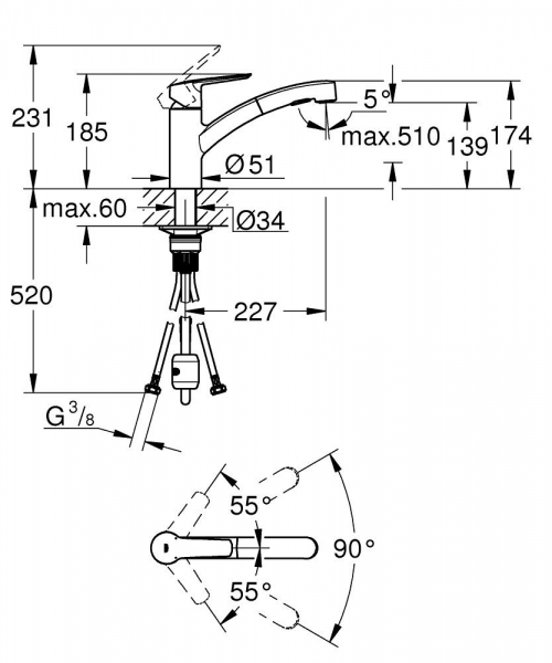 Grohe Start 303072431 Eviye Bataryası