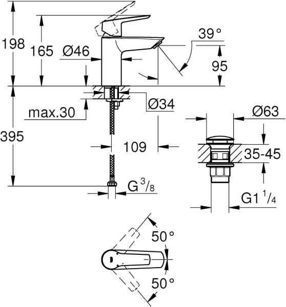 Grohe Start S 23550002 Lavabo Bataryası