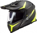 LS2 Pioneer Evo Adventurer Mat Siyah Neon Sarı resim