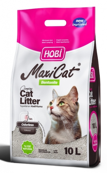 Hobi Maxicat Kokusuz Bentonit 10 lt Kedi Kumu