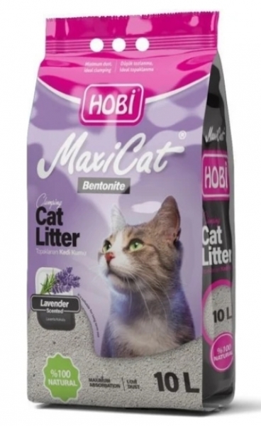 Hobi Maxicat Lavanta Kokulu Bentonit 10 lt Kedi Kumu (10 lt)
