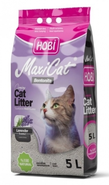 Hobi Maxicat Lavanta Kokulu Bentonit 5 lt Kedi Kumu (5 lt)