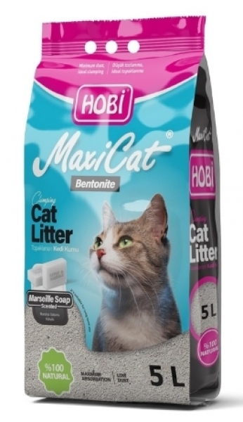 Hobi Maxicat Marsilya Sabunlu Bentonit 5 lt Kedi Kumu (5 lt)