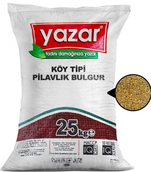 Yazar Köy Tipi Pilavlık Bulgur 25 kg