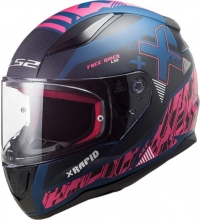 LS2 Rapid Xtreet Mat Mavi-Mor resim