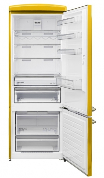 Vestel RETRO NFK52111 Buzdolabı (Sarı)