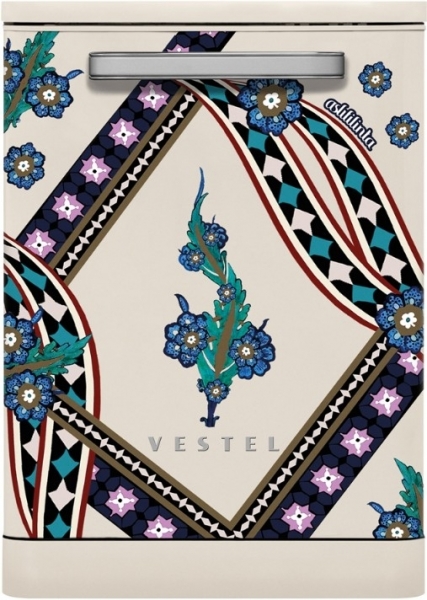 Vestel x Aslı Filinta BM 5001 Retro Bej Saz Bulaşık Makinesi