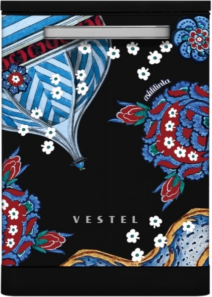 Vestel x Aslı Filinta BM 5001 Retro Siyah Çini Bulaşık Makinesi