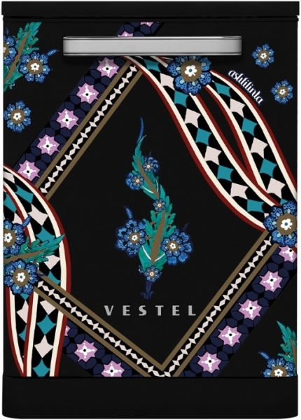 Vestel x Aslı Filinta BM 5001 Retro Siyah Saz Bulaşık Makinesi