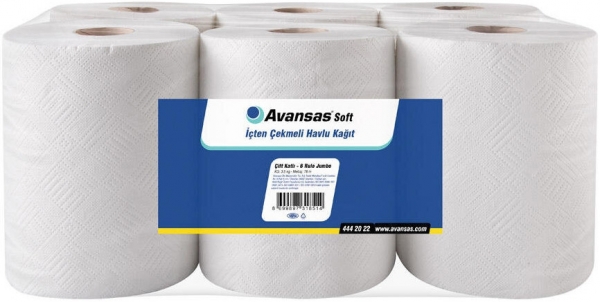 Avansas Soft İçten Çekmeli Kağıt Havlu 6 Rulo