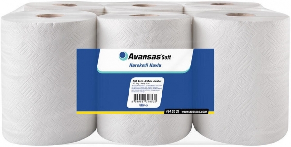 Avansas Soft Hareketli 21 cm Kağıt Havlu 6 Rulo