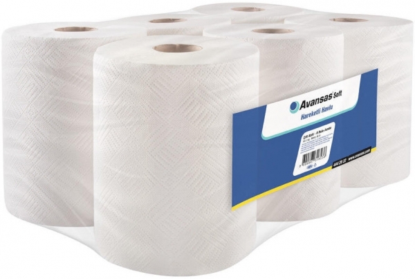 Avansas Soft Hareketli 21 cm Kağıt Havlu 6 Rulo