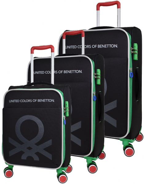 United Colors Of Benetton BNT2200 Ultra Light Hafif Lüx Kumaş 3'lü Valiz Seti