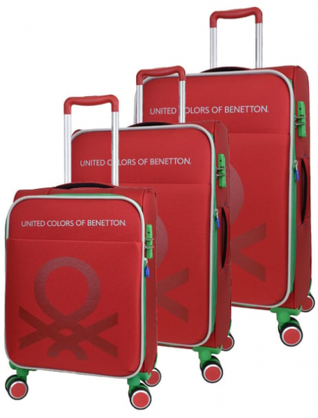 United Colors Of Benetton BNT2200 Ultra Light Hafif Lüx Kumaş 3'lü Valiz Seti