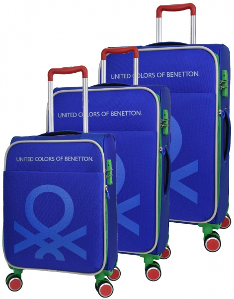United Colors Of Benetton BNT2200 Ultra Light Hafif Lüx Kumaş 3'lü Valiz Seti