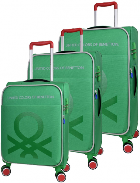 United Colors Of Benetton BNT2200 Ultra Light Hafif Lüx Kumaş 3'lü Valiz Seti