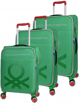 United Colors Of Benetton BNT2200 Ultra Light Hafif Lüx Kumaş 3'lü Valiz Seti