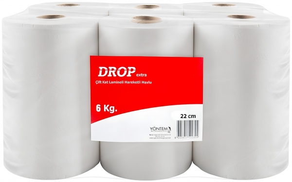 Drop Extra 22 cm Hareketli Kağıt Havlu 6 Rulo
