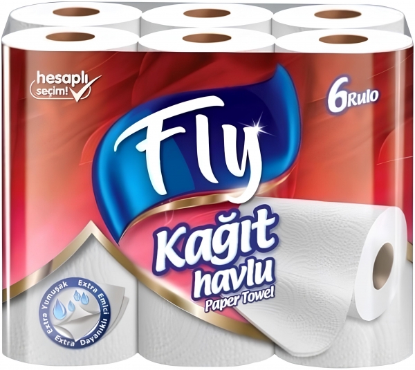 Fly (Tuvalet Kağıdı) Fly Kağıt Havlu 6 Rulo
