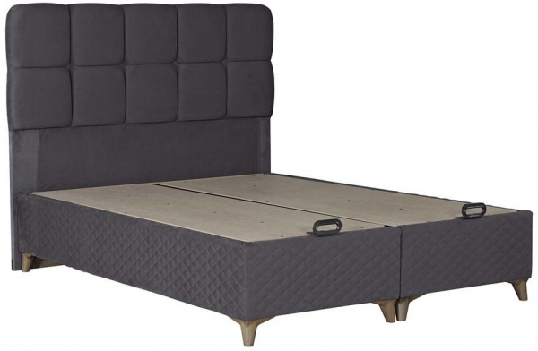 Tutku Silver 120x200 Baza+Başlık+Yatak Seti