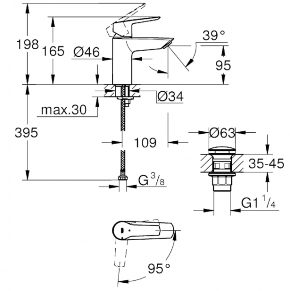 Grohe Start QuickFix 235512432 Lavabo Bataryası