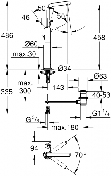 Grohe Atrio XL 32130001 Lavabo Bataryası