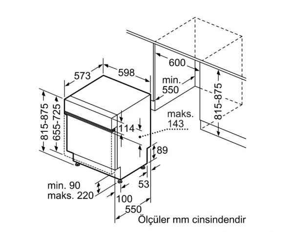 Bosch SMI4IKW50T Bulaşık Makinesi