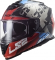 LS2 Storm Sprinter Mat Siyah-Kırmızı-Titanium resim