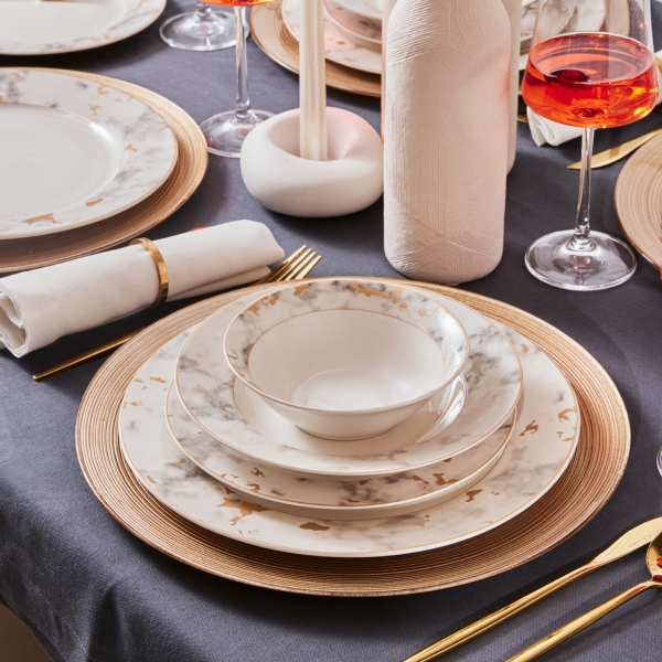 Karaca Marble 24 Parça Yemek Takımı