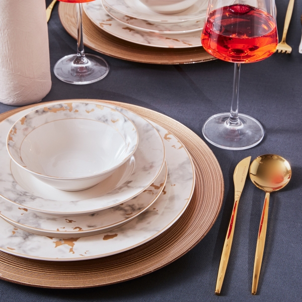 Karaca Marble 24 Parça Yemek Takımı