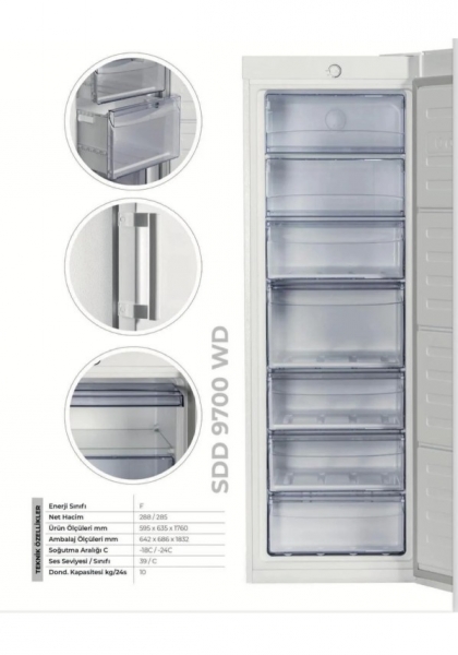 Süsler SDD 9700 WD Derin Dondurucu
