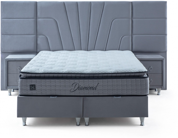İndivani Diamond 180x200 Baza+Başlık+Yatak Seti